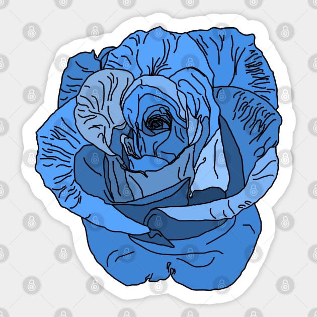 Blue rose Sticker by M[ ]